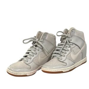 Nike sneakers sky high dunk High-Top Sneakers Canvas leather Gray size 7.5 GUC
